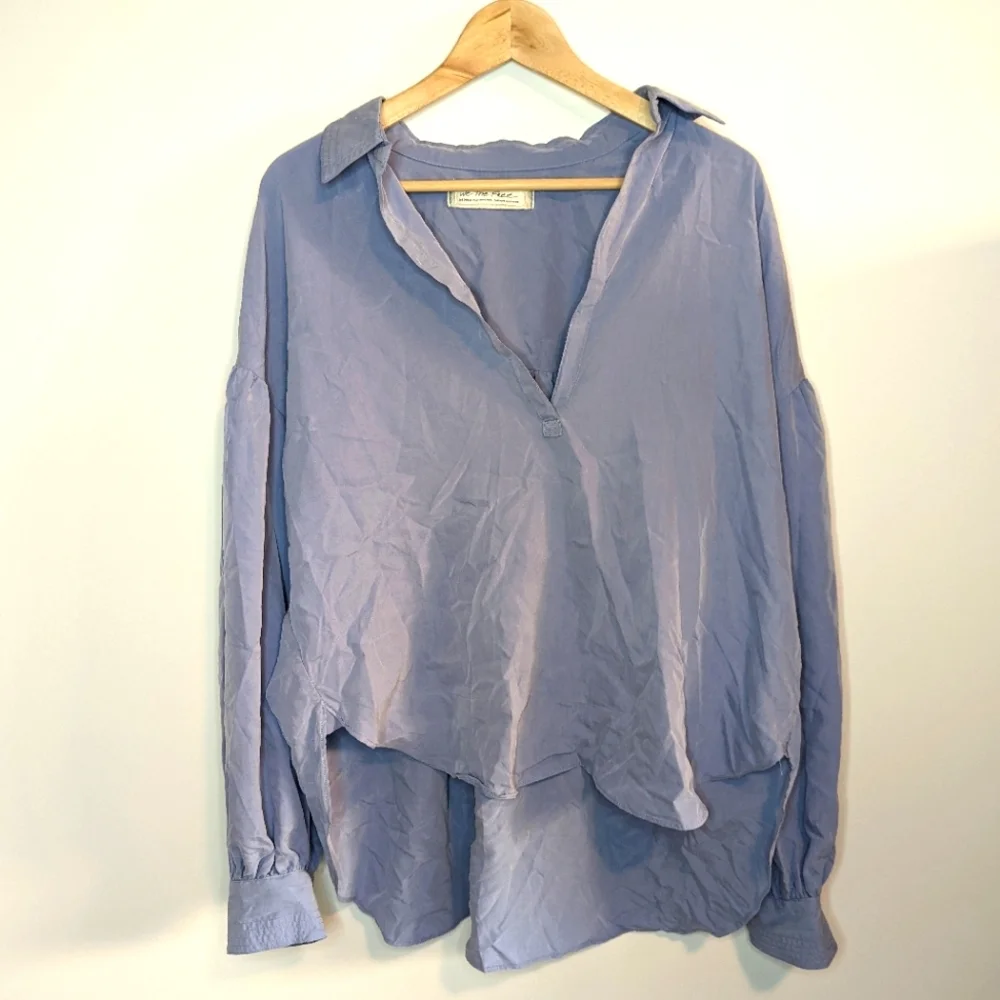 We The Free Love Until Tomorrow Oversized Pullover Top with High Low Hem - Picture 3 of 9